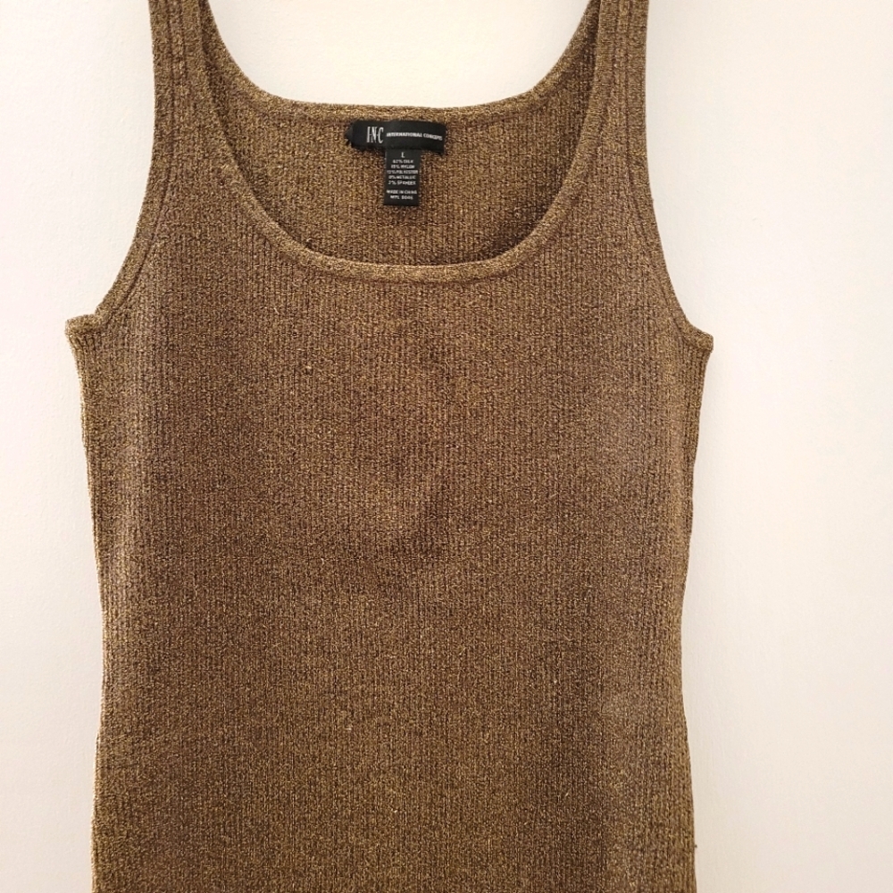 Gold sweater tank